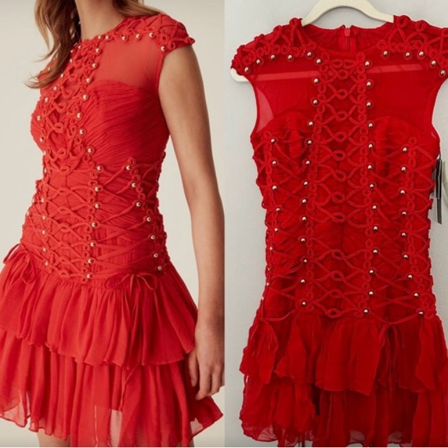 Beautiful Red Thurley Dress In Size 4 (S)
